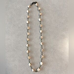 Boho Halloween Skull Choker Necklace